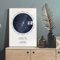 Personalized Star Map Wall Art for Birthdays and Anniversaries
