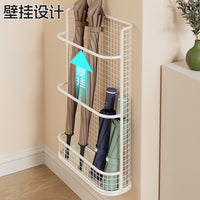 Wall-Mounted Umbrella Holder with Drip Tray for Home and Commercial Use