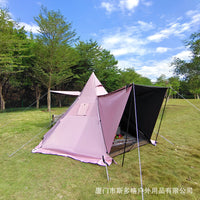 Stoic Outdoor Pyramid Tent with Chimney Vent, Snow Skirt, Blackout Coating, Double Layer, Aluminum Pole for Camping