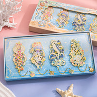 Romantic Ocean Series Metal Bookmark Gift Set with Tassels