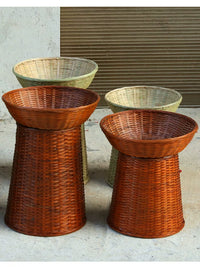 Handwoven Bamboo Storage Basket for Fruit, Vegetables, and Dry Goods Display