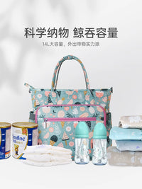 Lightweight Large Capacity Diaper Bag with Thermal Tote and Waterproof Crossbody Functionality