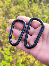 D-Ring Aluminum Carabiner Keychain Clip for Outdoor Activities and Bag Attachment