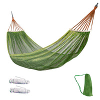 Outdoor Ice Silk Hammock Single Wide Mesh Anti-rollover Picnic Camping Swing