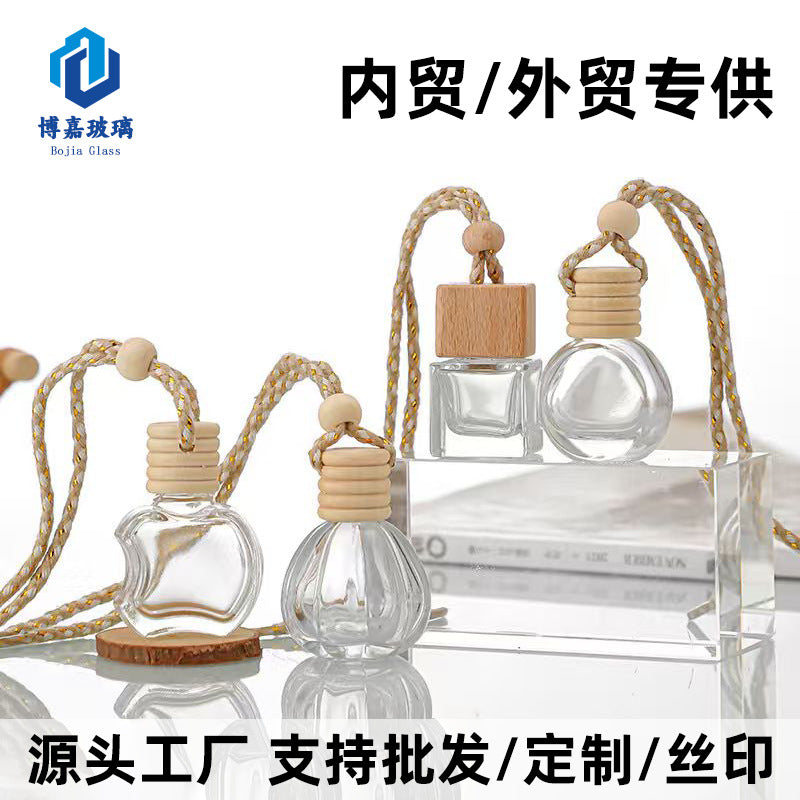 10ml Car Air Freshener Diffuser Bottle with Wooden Cap and Lanyard