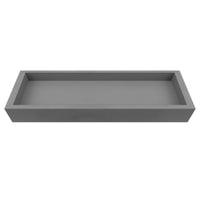 Rectangular Cement-Look Planter Tray with Drainage, Thickened Durable Base, Large Nordic Style