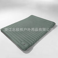 Outdoor Camping Inflatable Sleeping Pad with Built-in Foot Pump, 10cm Thick TPU Lightweight Air Mattress for Tent
