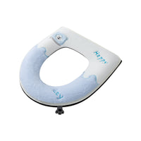 Toilet Seat Cover, All Seasons, Washable, Stain-Resistant, Waterproof, Zippered, Full Coverage, PU Leather Back