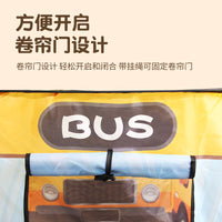 Kids Pop-Up Play Tent - Indoor/Outdoor Cartoon Bus Interactive Game House