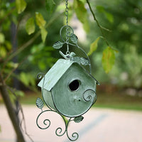 American Country Retro Iron Birdhouse Hanging Ornament Plant Climbing Frame Outdoor Indoor Balcony Garden Bird Nest Decoration