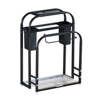 Guangkai Stainless Steel Knife Holder with Chopstick Cage and Cutting Board Rack for Kitchen Countertop Organization