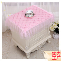 Multi-purpose Lace Dust Cover for Nightstands, Printers, and Microwaves