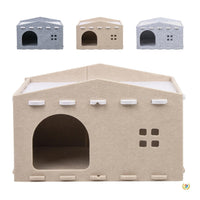 Felt Dual-Layer Cat Cave and Scratching Board