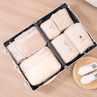 6-Piece Travel Compression Packing Cubes Set for Clothes and Luggage Organization