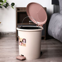 Foot Pedal Trash Can with Lid for Kitchen, Bedroom, Bathroom, Living Room - 12L