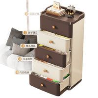 Multi-layer Drawer Storage Cabinet with Wheels, Thickened Plastic Organizer for Home Bedroom
