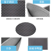 Double-Layer EVA Cat Litter Mat, Washable and Non-Slip, Traps Litter Effectively