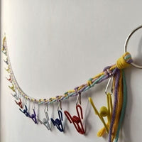 Hand-Woven Macrame Toy Hammock Wall Decor for Stuffed Animals and Photos