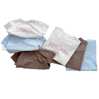 Family Matching Korean Style Letter Print Short Sleeve T-Shirt