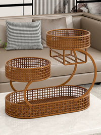 Multi-layer Fruit Plate Snack Storage Tray for Living Room Coffee Table