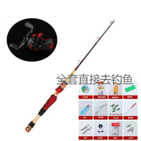Carbon Fiber Raft Fishing Rod Set with Soft Tail and Micro-Lead Reel for Shore Casting