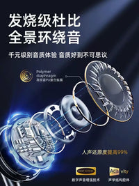 BOMY K7 Wired Karaoke Earphones with Dual Microphones for Type-C and 3.5mm Devices