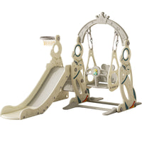 Kids' Indoor Slide and Swing Set with Ball Pit Option, Multi-functional Toddler Play Structure