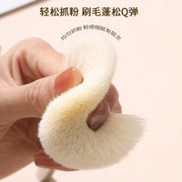 10-Piece Professional Wood Handle Makeup Brush Set for Eyeshadow, Blush, and Powder