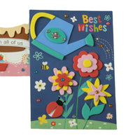 Teacher's Day Greeting Card DIY Kit for Kids, Cartoon Handmade Birthday Blessing Card with Envelope