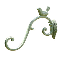 Cast Iron Bird Wall Hook for Hanging Baskets and Planters, Vintage Style Garden Decor