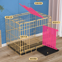 Foldable Indoor Pet Crate with Toilet for Small to Medium Dogs and Cats