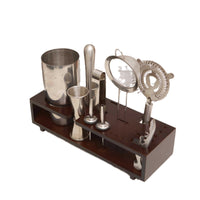Wooden Cocktail Shaker Stand Bar Tool Holder