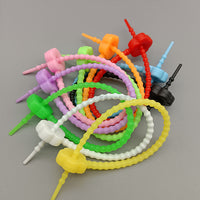 20cm Silicone Flower Star Cable Ties for Dolls, Lanyards, Apparel, Bags, and Felt Ornaments