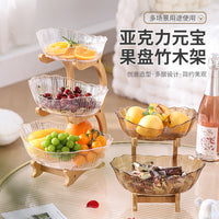 Multi-Tier Acrylic Fruit Plate Dessert Display Stand for Parties and Home Decor