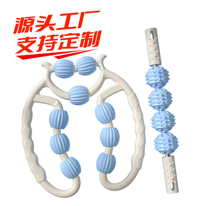 9-Wheel Leg Massager Roller for Muscle Relief and Shaping
