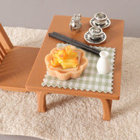 Dollhouse Japanese Style Miniature Table and Chair Set for Scene Decoration