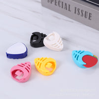 Guitar Pick Holder Case with Adhesive Backing, Heart-Shaped Multi-Color Pick Storage for String Instruments