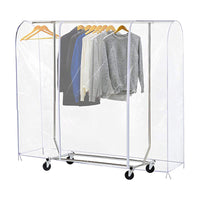PEVA Garment Rack Cover for Home and Dorm, Transparent Dustproof Clothes Protector