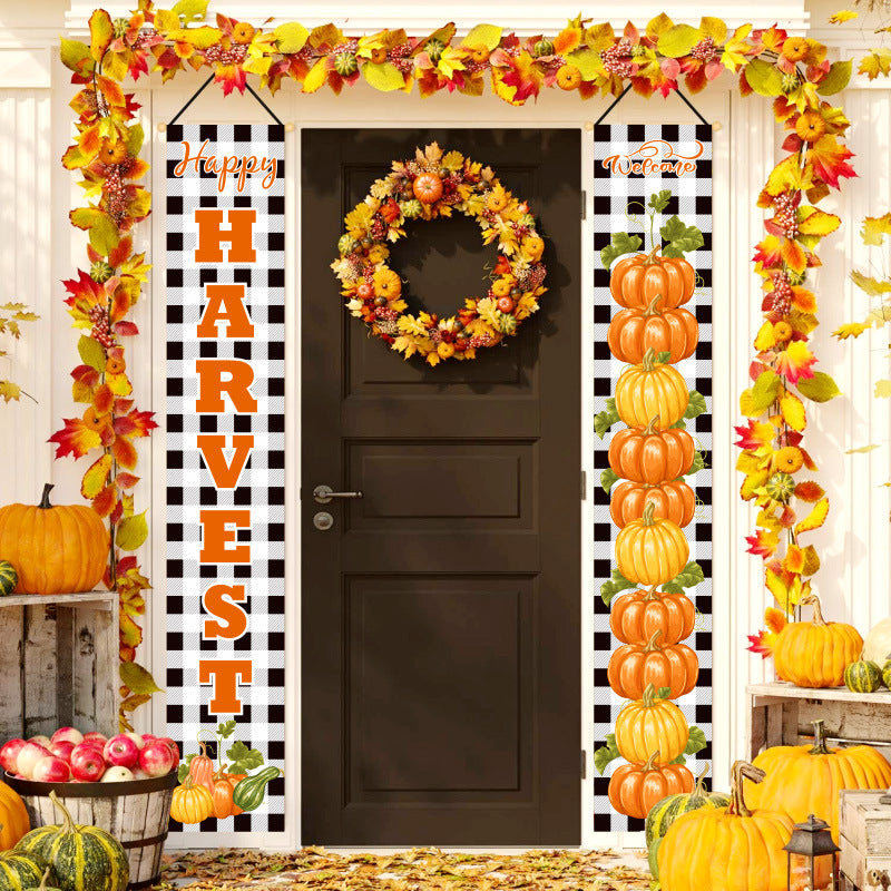Thanksgiving Porch Banner Set - Autumn Harvest Holiday Decoration