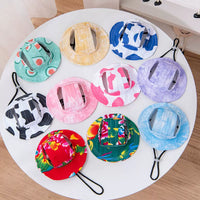 Pet Sun Protection Hat with Ear Holes for Cats and Small Dogs, Summer Fisherman Cap