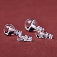 Natural White Crystal Buddha Head Pagoda Beads for DIY Mala Jewelry