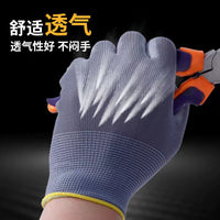 Thin PU Palm Coated Work Gloves Breathable Anti-Static for Electronics Assembly