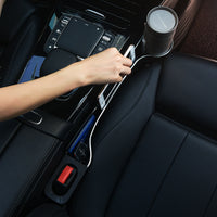 Car Seat Gap Organizer with Storage Box and Pocket, Multifunctional Console Side Filler for Auto Interior