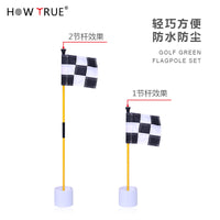 Portable 2-Section Golf Putting Green Flagstick with Hole Cup