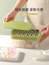 Sherry Silicone Sphere Ice Cube Mold with Storage Box and Scoop, Food-Grade Ice Ball Maker for Home Bar
