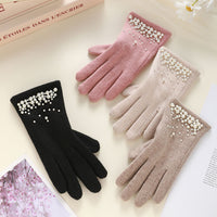 Winter Cashmere Lined Touchscreen Gloves for Driving and Outdoor Activities