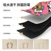 Diatomaceous Earth Absorbent Bathroom Mat with Anti-Slip Backing