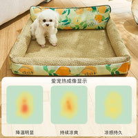 Pet Cooling Mat for Dogs and Cats, Breathable Ice Silk Woven Mat for Summer
