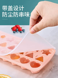 3-in-1 Silicone Ice Cube Tray with Lid and Storage Bin, Food-Grade Ice Maker for Home Freezer