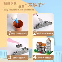 DIY Miniature Building Model Kit for Kids - Castle Construction Toy